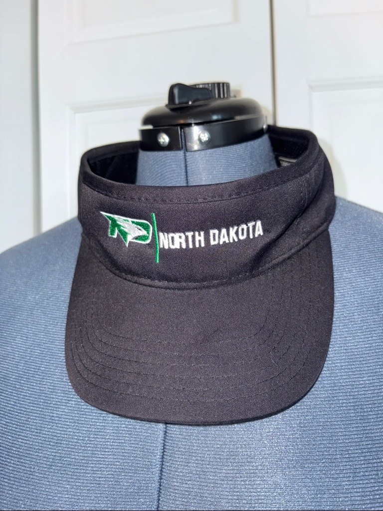 Legacy Black Visor With Green North Dakota Logo